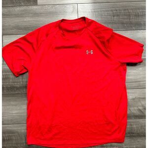 Under Armour Shirt‎ Adult 2XL XXL Red Tech Tee Lightweight